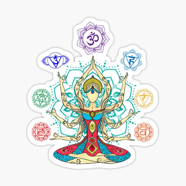 Chakra Stickers, Yoga Stickers, Chakra Art, Hippie Stickers 