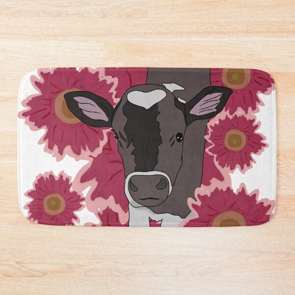 Item preview, Baby cow and Red flowers  designed and sold by Antiope33.