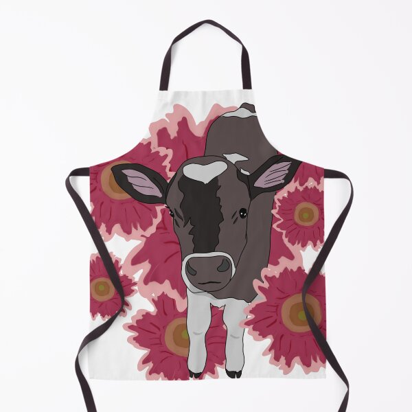 Item preview, Baby cow and Red flowers  designed and sold by Antiope33.