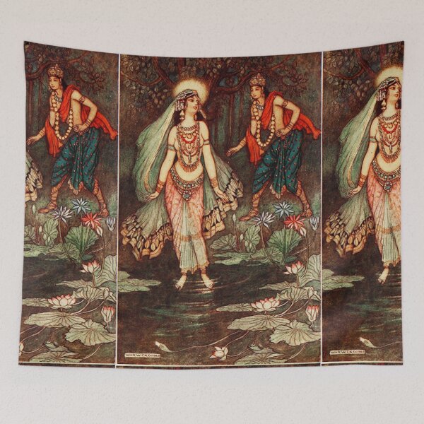Aperçu de l'œuvre Rama and Sita Tales from Bengal illustration - Warwick Goble créée et vendue par Vintage Designs +.