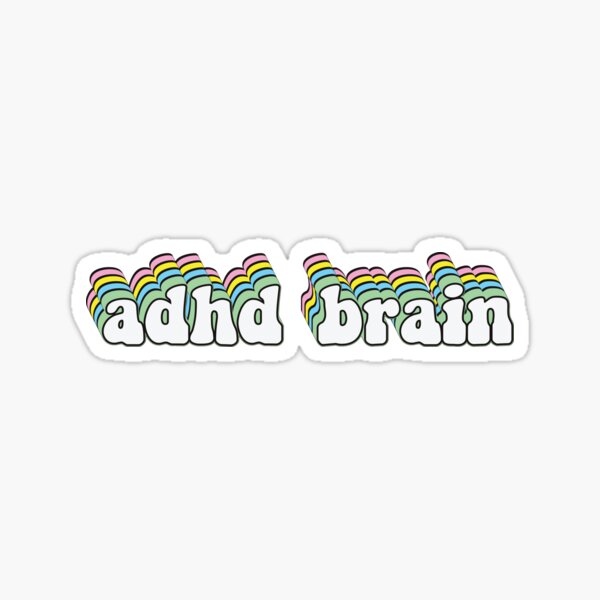 Item preview, ADHD Brain Cute Pastel designed and sold by TeeZazzle.
