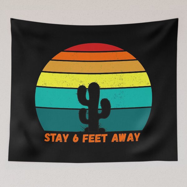 Item preview, Retro cactus stay 6 feet away designed and sold by odrito.