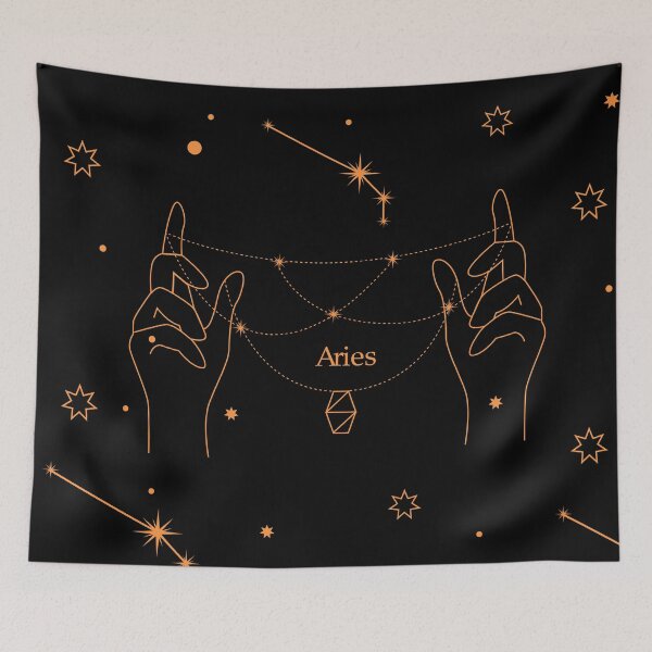 Item preview, Art print constellation aries, mystical print, moon, stars and constellation designed and sold by lavalMedia.
