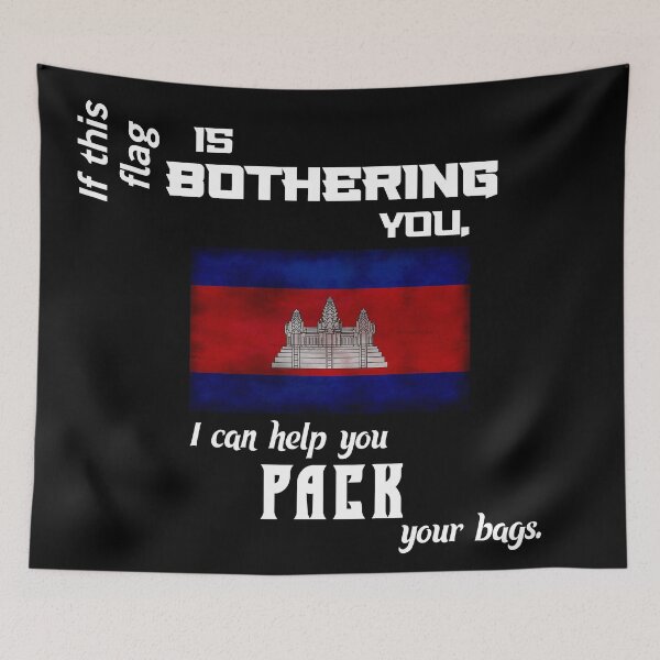Item preview, Cambodian flag - pack your bags designed and sold by 2Girls1Shirt.