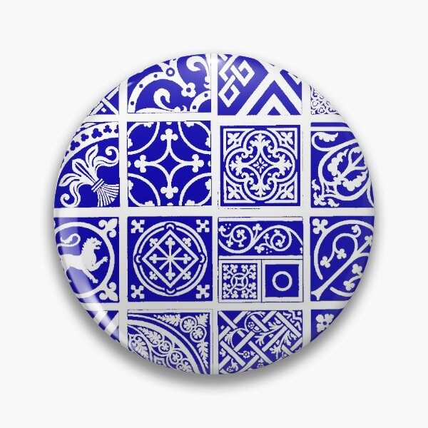 Item preview, Blue Medieval Tile Pattern designed and sold by softbluehum.