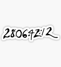 Donnie Darko Numbers Sticker