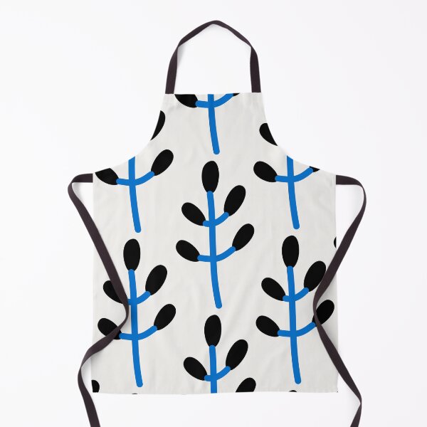 Item preview, Simple pattern with modern blue stem and black leaves. designed and sold by irismoreau.