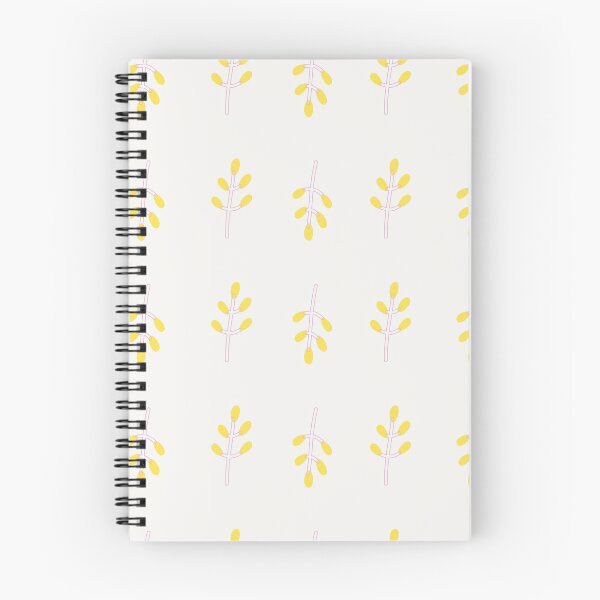 Item preview, Simple pattern with modern pink stems and yellow leaves. designed and sold by irismoreau.