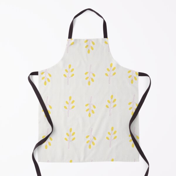 Item preview, Simple pattern with modern pink stems and yellow leaves. designed and sold by irismoreau.