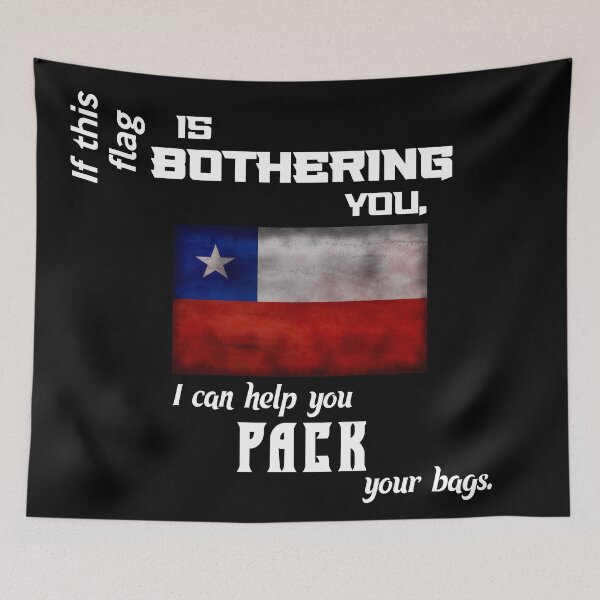 Artikelvorschau, Chilenische Flagge - pack deine Koffer entworfen und verkauft von 2Girls1Shirt.