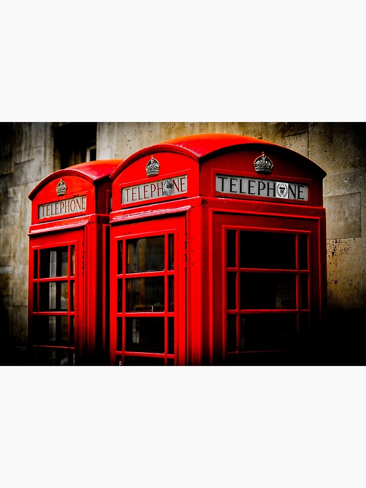 Disover Red Phone Booth Premium Matte Vertical Poster