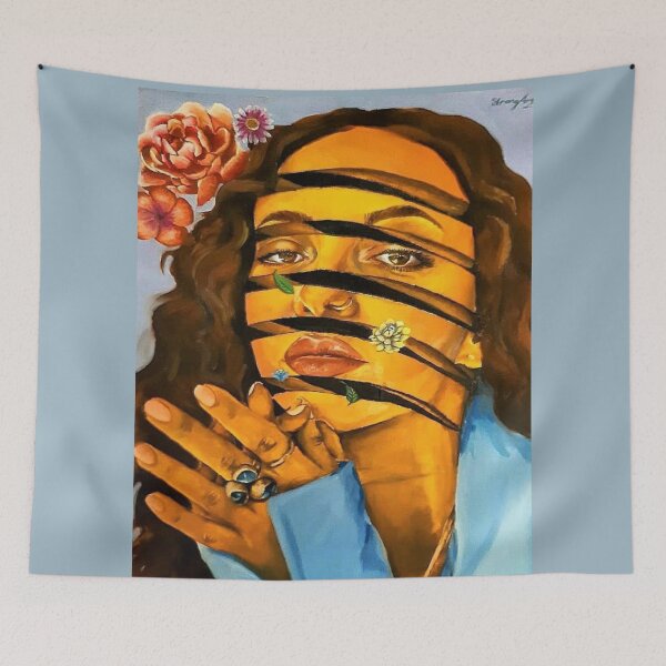Item preview, Flowers Through The Cracks- Jade Oil Painting designed and sold by btvskate.