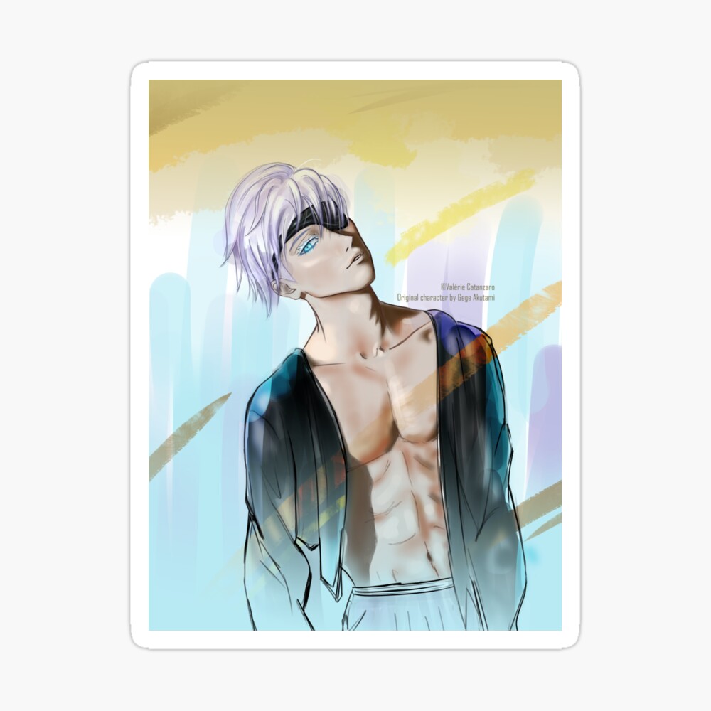 Satoru Gojo Fan Art Digital Wall Art Anime Boy (Download Now) 