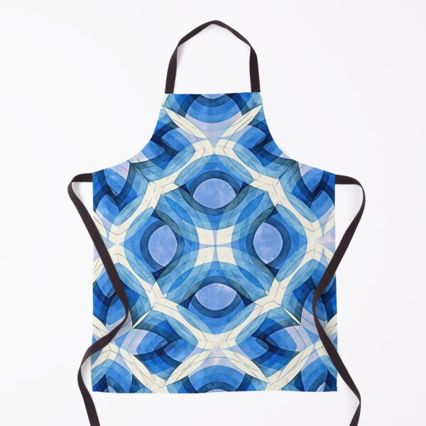 Artikelvorschau, Musterüberlappung Retro-Stil in Cerulean Blue Shades Layered Artwork entworfen und verkauft von taiche.
