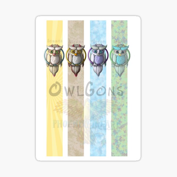 Owlgons: All Seasons (Season Backgrounds) Sticker