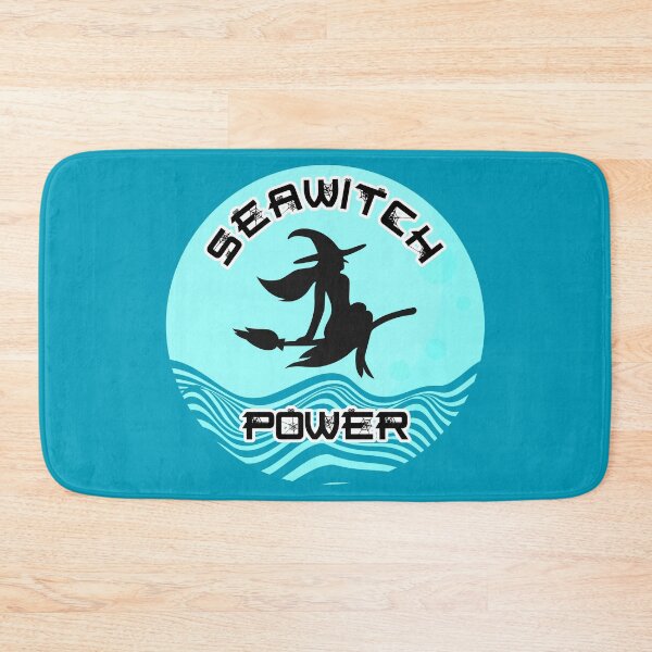 Item preview, Seawitch Power Round Sticker - Blue Silhouette  designed and sold by NoMatterLab.