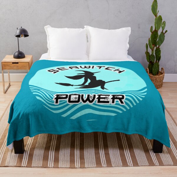 Item preview, Seawitch Power Round Sticker - Blue Silhouette  designed and sold by NoMatterLab.