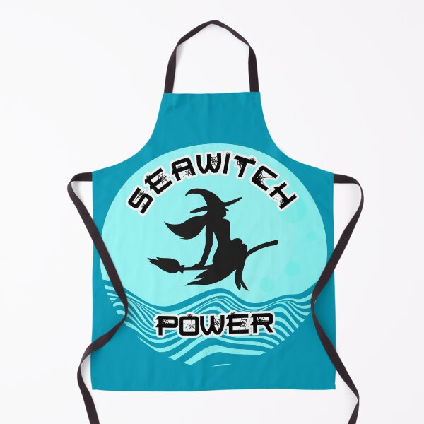 Item preview, Seawitch Power Round Sticker - Blue Silhouette  designed and sold by NoMatterLab.