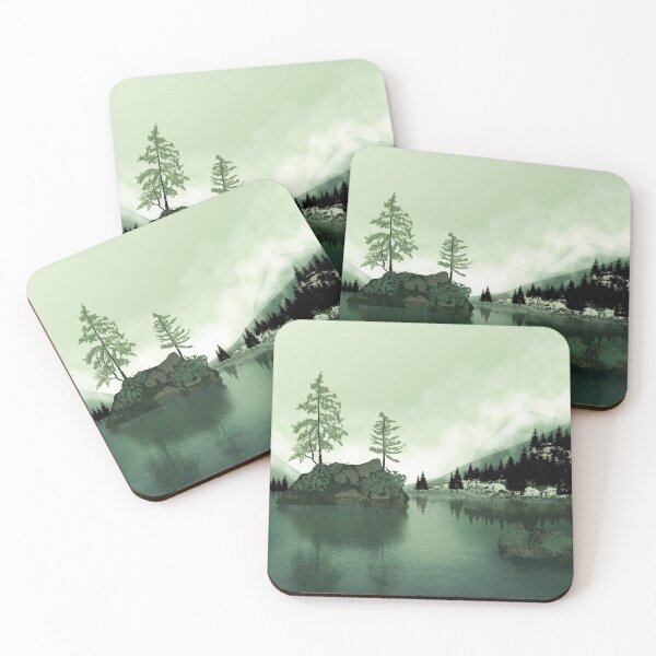 Item preview, Trees in the mist by the lake designed and sold by Catherine  Milchard.