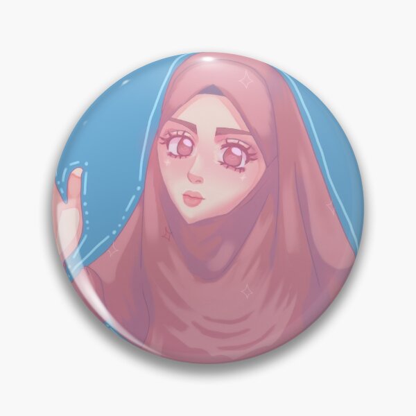 Item preview, salam hijabi kawaii anime girl designed and sold by artbychanti.