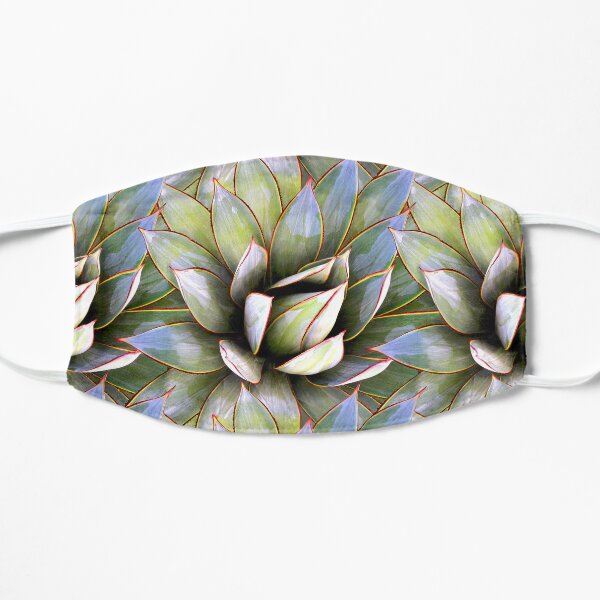Succulent Nature Print Flat Mask