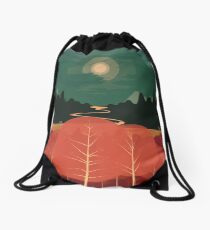 Midday Mountains Drawstring Bag