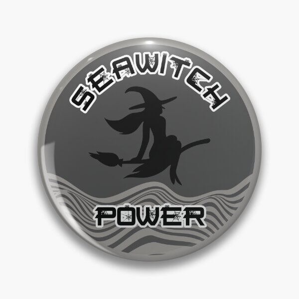 Item preview, Seawitch Power Round Sticker - Grey Silhouette designed and sold by NoMatterLab.