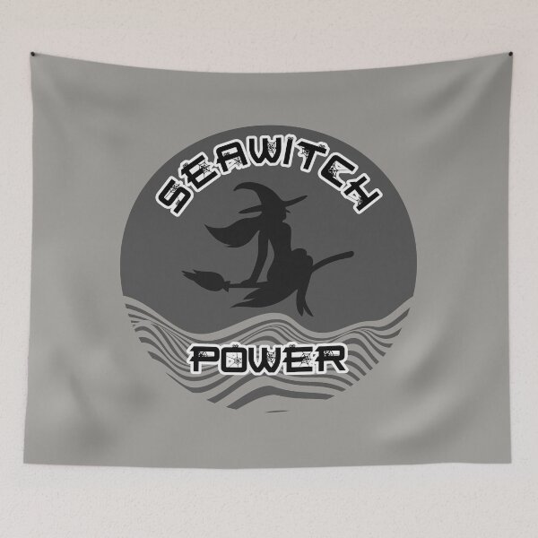 Item preview, Seawitch Power Round Sticker - Grey Silhouette  designed and sold by NoMatterLab.