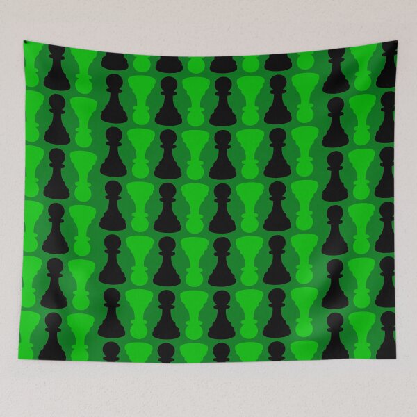 Item preview, Black And Green Pattern Chessboard Pieces designed and sold by d247.