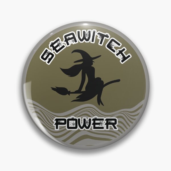 Item preview, Seawitch Power Round Sticker - Forest Green Silhouette designed and sold by NoMatterLab.