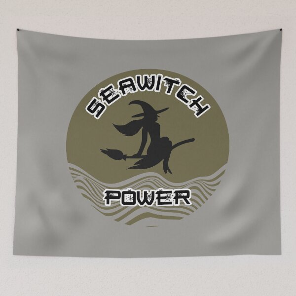 Item preview, Seawitch Power Round Sticker - Forest Green Silhouette designed and sold by NoMatterLab.