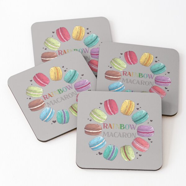 Item preview,  rainbow macaron pink sweet donuts heart mask designed and sold by Queengood.