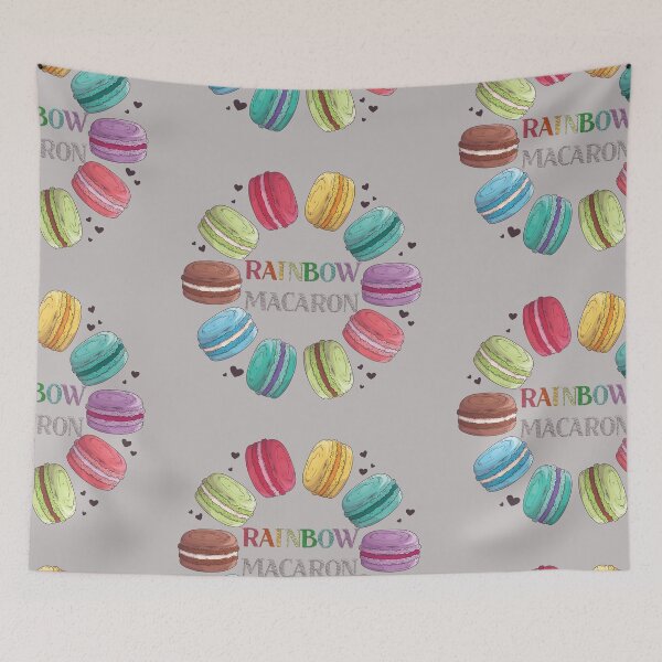 Item preview,  rainbow macaron pink sweet donuts heart mask designed and sold by Queengood.
