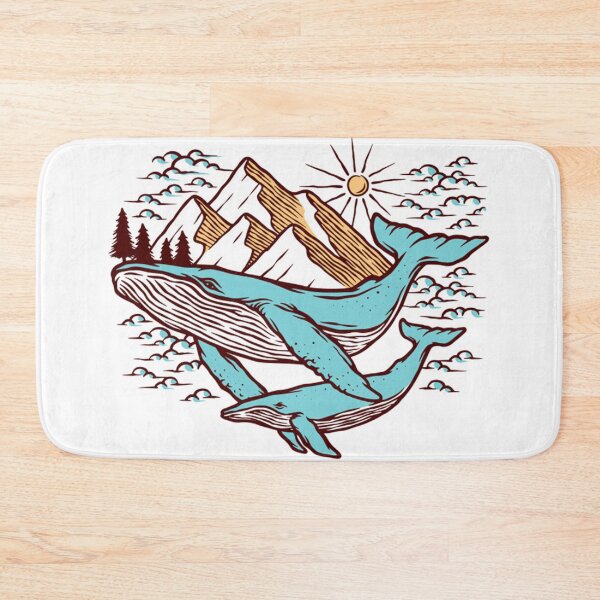 Item preview, The Classic Mountain Great Whale Art designed and sold by GrandaSHopp.
