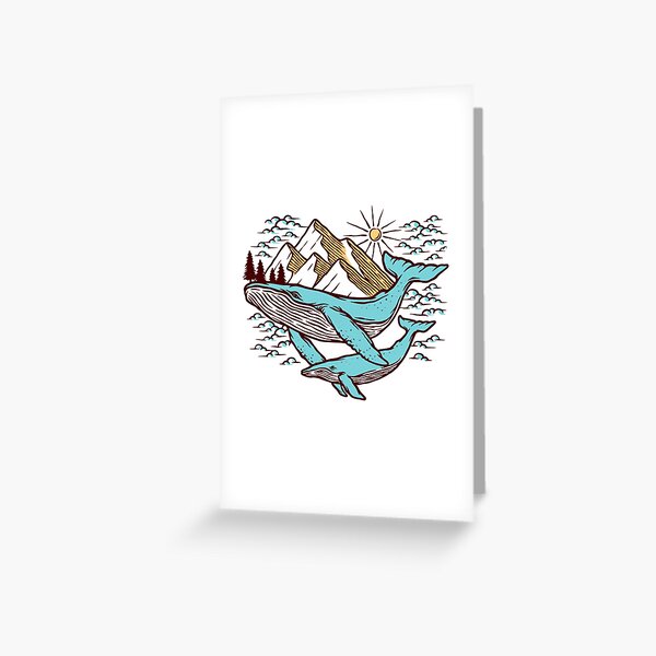 Item preview, The Classic Mountain Great Whale Art designed and sold by GrandaSHopp.