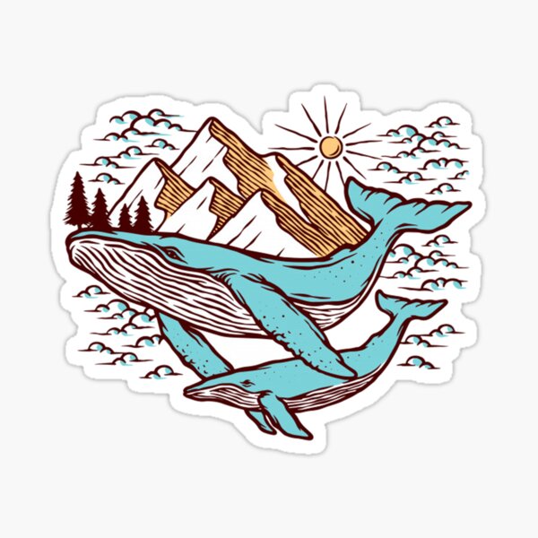 Item preview, The Classic Mountain Great Whale Art designed and sold by GrandaSHopp.