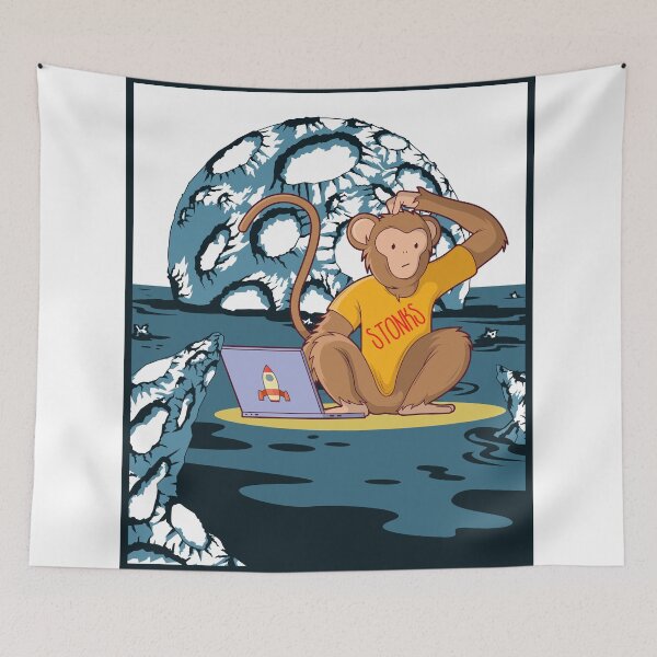 Item preview, APES ON THE MOON - GME art. designed and sold by GraphicApes.