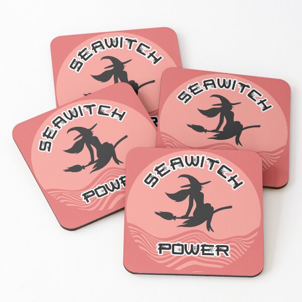 Item preview, Seawitch Power Round Sticker - Pink Silhouette designed and sold by NoMatterLab.