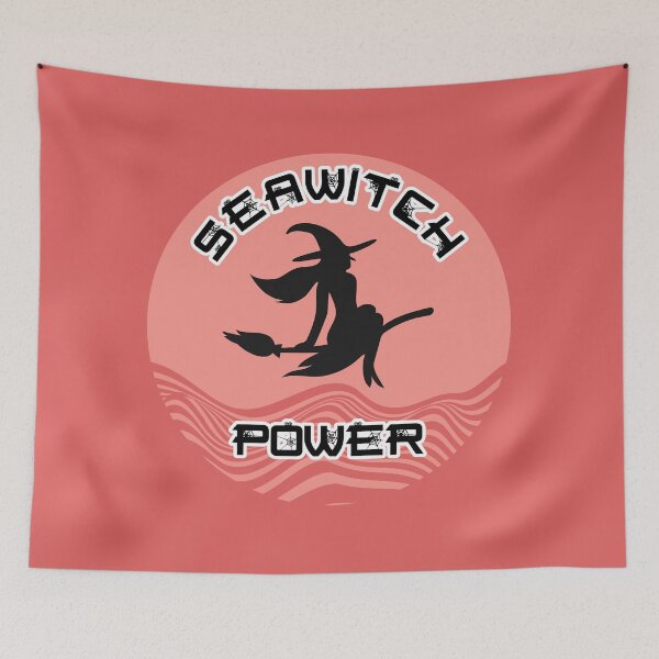 Item preview, Seawitch Power Round Sticker - Pink Silhouette designed and sold by NoMatterLab.