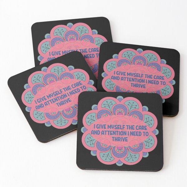 Item preview, I give myself the care and attention I need to thrive Mandala positive affirmations designed and sold by dreamofdenim.