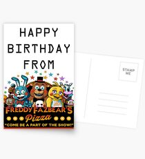 HAPPY BIRTHDAY FROM FREDDY FAZBEAR'S PIZZA Postcards