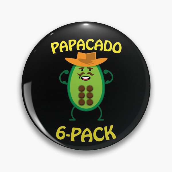 Item preview, Papacado 6 Pack Dad Avocado Cute Workout designed and sold by d247.