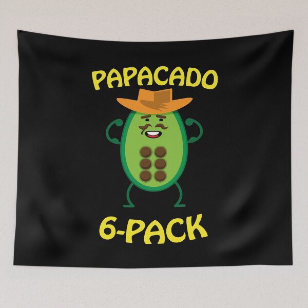 Item preview, Papacado 6 Pack Dad Avocado Cute Workout designed and sold by d247.