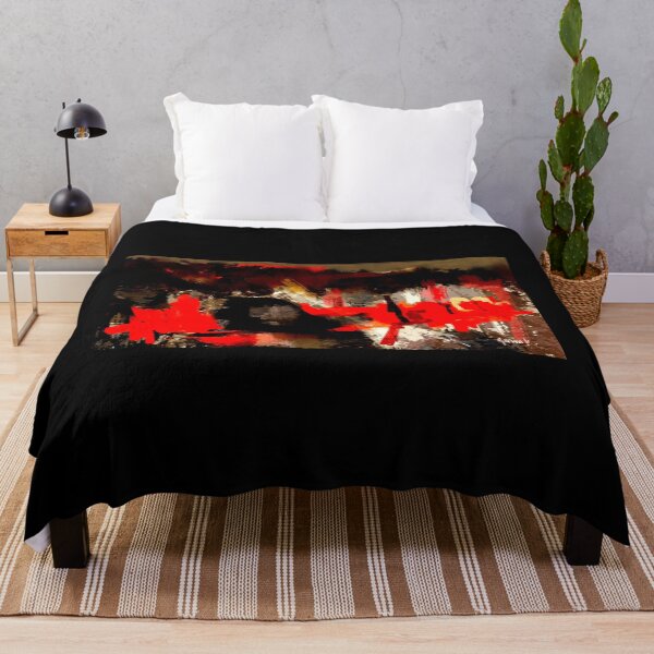 Item preview, Red and Black Abstract  designed and sold by Sukhpal Grewal Ethnic Art.