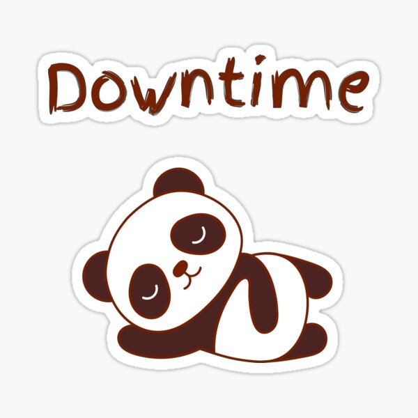 Downtime Panda Sticker