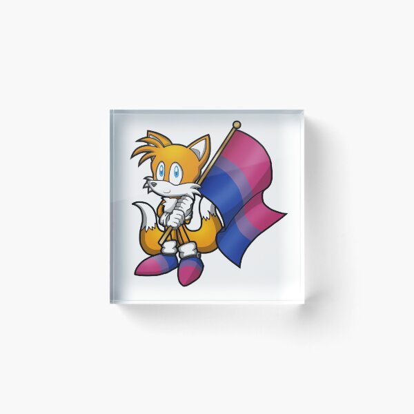 Item preview, Anthropomorphic Two Tailed Fox LGBT Pride Flag Bisexual Bi designed and sold by Zphal.