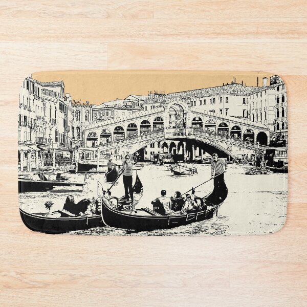Item preview, Venice Rialto Italy Europe Colorful Cityscape designed and sold by LikeInkDrops.