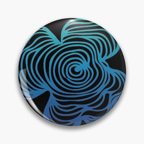 Artikelvorschau, Blau Grün Gradient Topographie Kontur Strichzeichnungen Grafik Holz Baum Wachstumsringe Muster Blume entworfen und verkauft von Ciara Shortall.