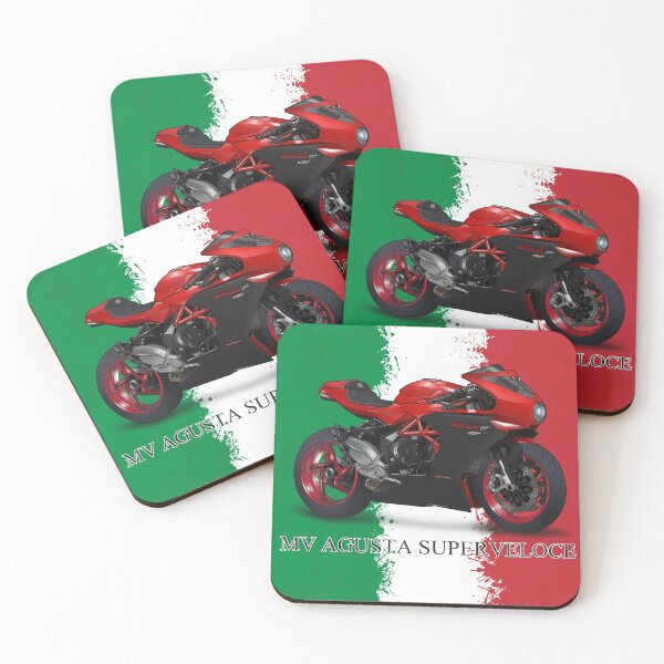 Item preview, Hand-drawn colorful motorcycle MV Agusta  designed and sold by AlweeCeed.