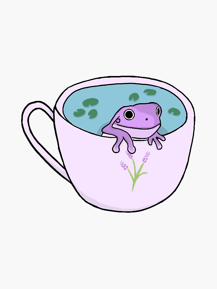 Floral Crown Frog Vinyl Sticker - Tadpole Goals – TinyBeeCards